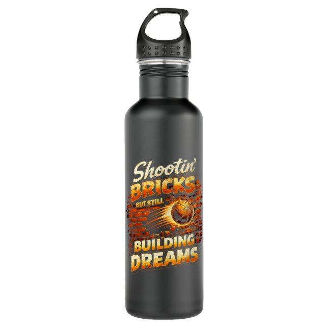 Shootin Bricks Building Dreams Inspirational 710 Ml Water Bottle (Front)