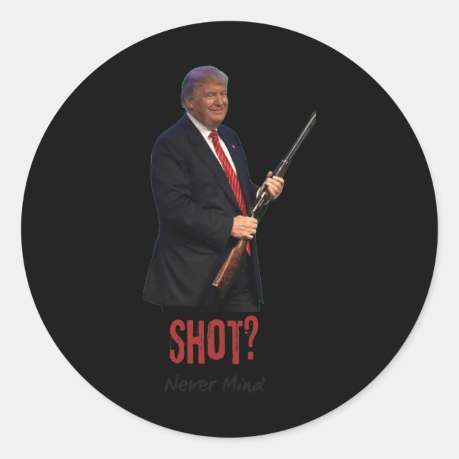 Shooting 1  classic round sticker (Front)