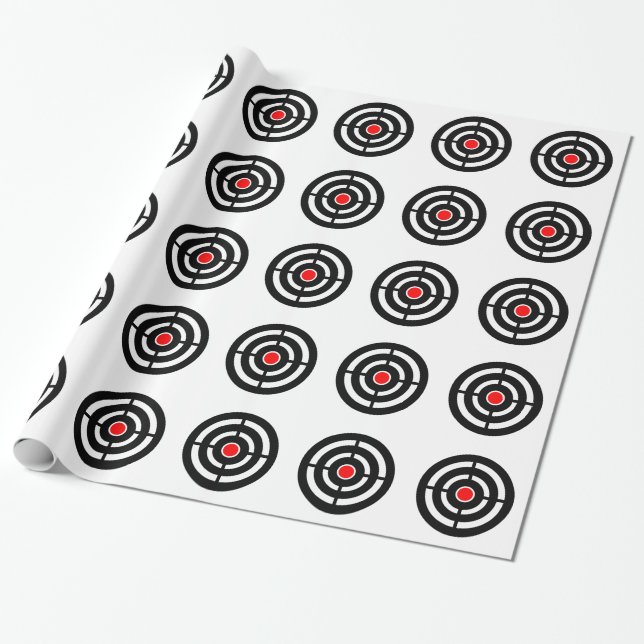 Shooting Archery Target Wrapping Paper (Unrolled)
