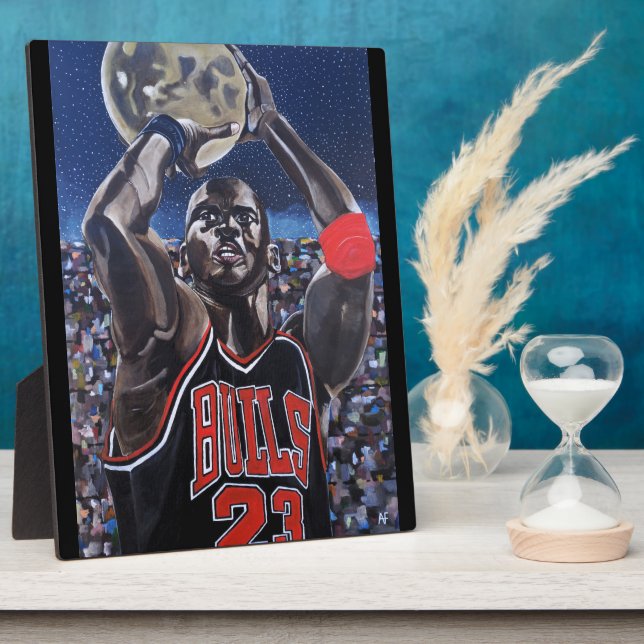 Shooting for the Moon Painting by Alfred Fox Plaque (Side)