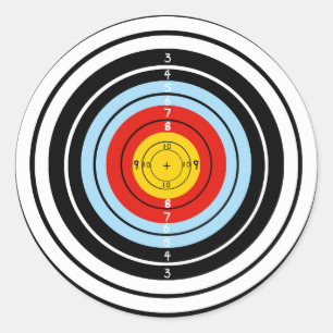 Shooting Game Target Classic Round Sticker
