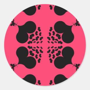 Shooting Hearts Classic Round Sticker