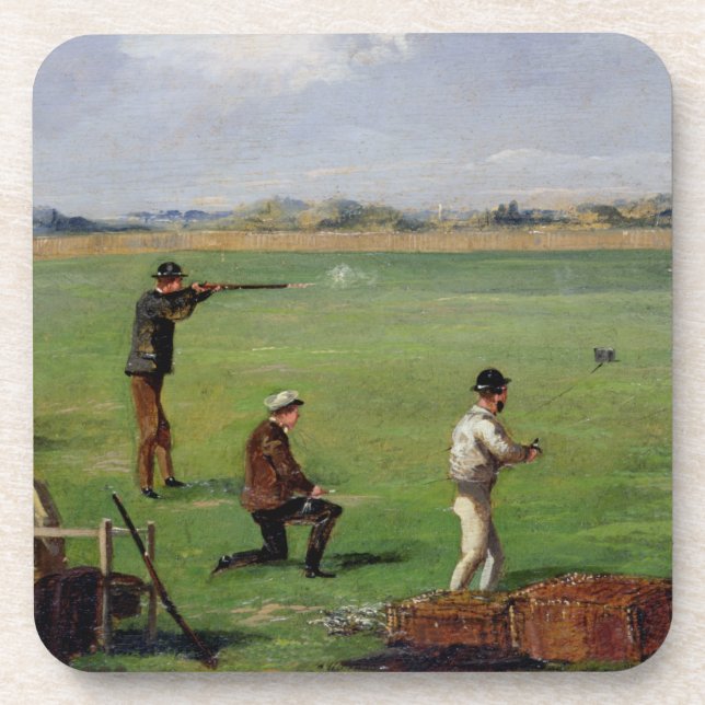 Shooting (oil on paper) coaster (Front)