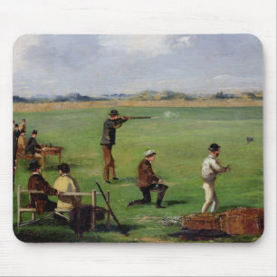Shooting (oil on paper) mouse pad