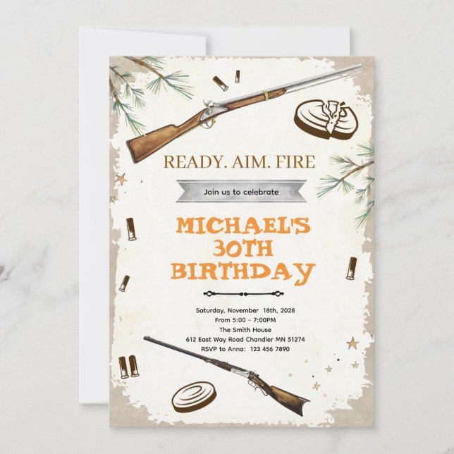 Shooting party Invitation (Front)