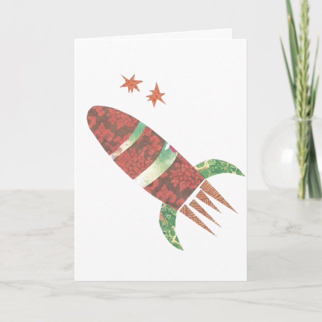 Shooting Rocket Custom Message Card (Front)
