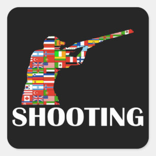 Shooting Square Sticker