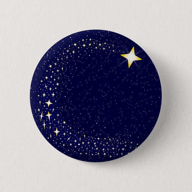 Shooting Star 6 Cm Round Badge (Front)