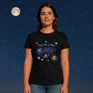 Shooting Star Celestial Art Affirmation Template T-Shirt