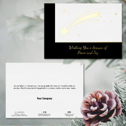 Shooting Star Christmas Foil Business Holiday Card