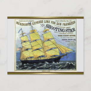 Shooting Star Clipper Sailing  Postcard