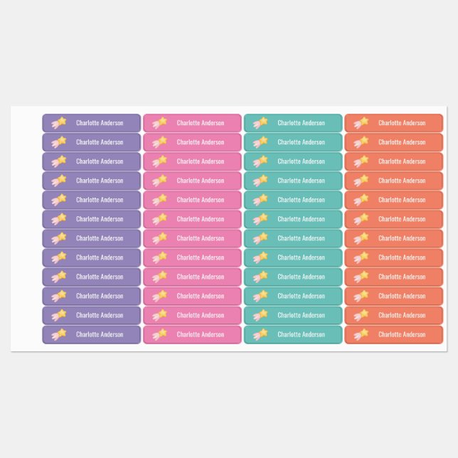 Shooting Star Custom Clothing Name (Sheet)