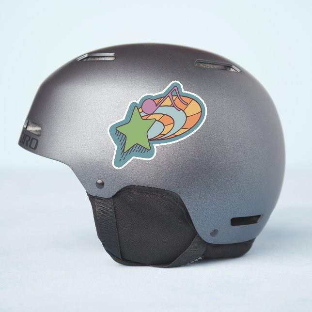 Shooting Star Doodles for Music Lovers (Helmet Side)