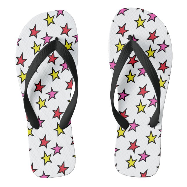 Shooting Star Flip Flops Beach Footwear (Footbed)