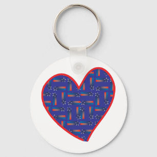 Shooting Star Heart Key Ring
