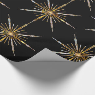Shooting Star Holiday Elegant Festive Wrapping Paper