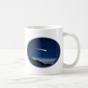 Shooting Star Over Night Landscape Coffee Mug