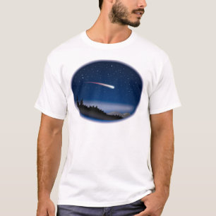 Shooting Star Over Night Landscape T-Shirt