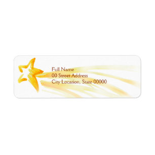shooting star return address label