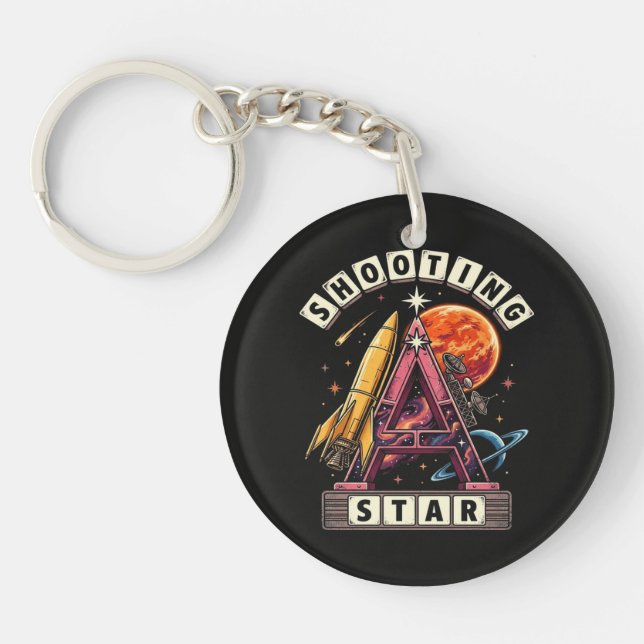 Shooting Star Space Key Ring (Front)
