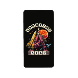 Shooting Star Space Label