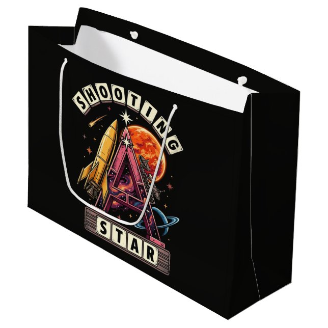 Shooting Star Space Large Gift Bag (Front Angled)