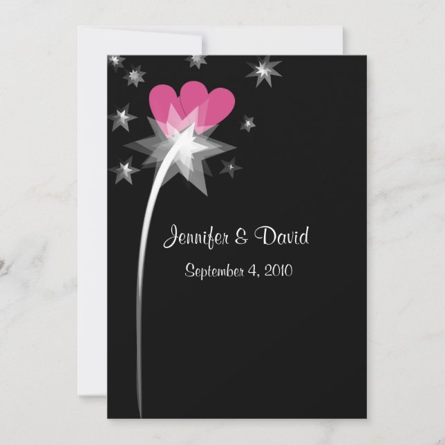 Shooting Star Wedding Invitation (Front)