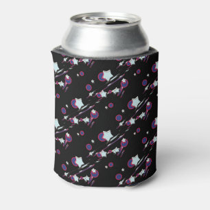 Shooting Stars and Comets Black Beer Sleeve Can Cooler