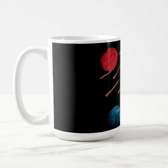 Shooting stars in space coffee mug (Left)