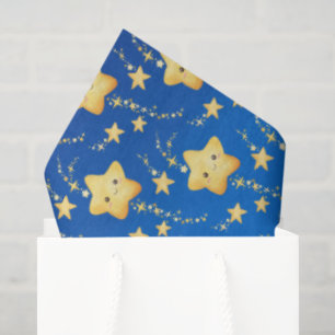 Shooting Stars Night Sky Whimsical Baby Shower Tissue Paper