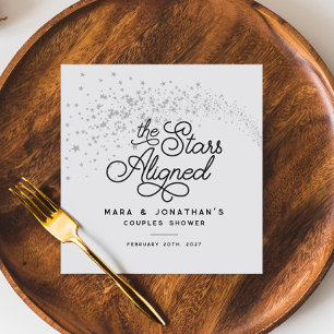 Shooting Stars The Stars Aligned Couples Shower Napkin