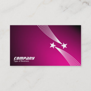 Shooting Stars v2 - White on Spotlit Hot Pink Business Card