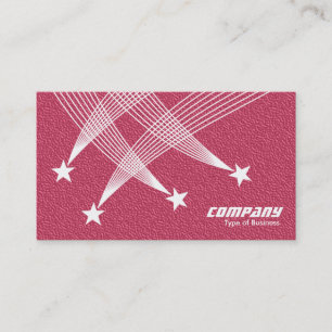 Shooting Stars - White on Red Texture Business Card