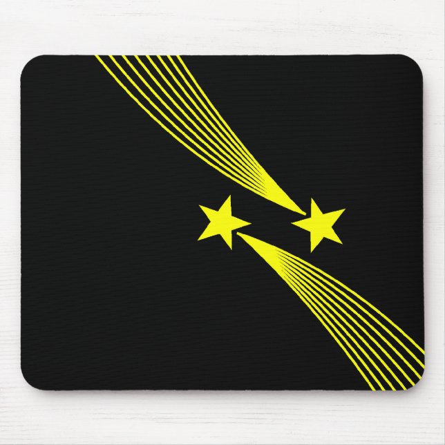 Shooting Stars - Yellow on Black Mouse Pad (Front)