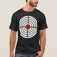 Shooting target with Red Bullseye