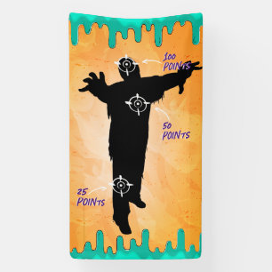 Shooting target Zombie Birthday  Party Banner