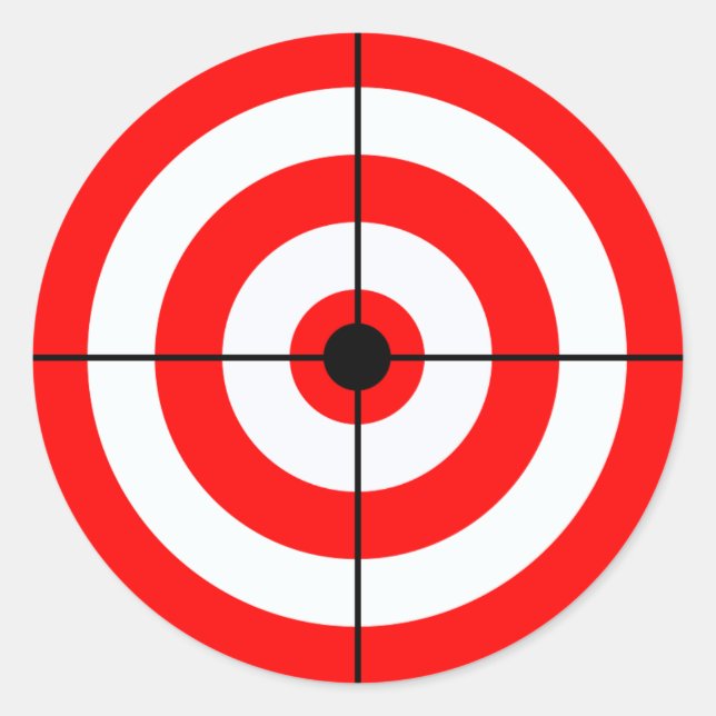 Shooting Targets High Visibility Colourful Bright Classic Round Sticker (Front)