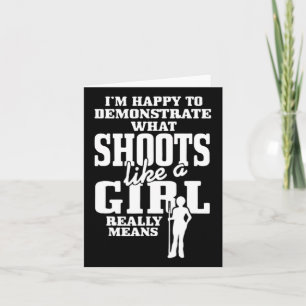Shoots Like A Girl - Billiards Pool Shooter Card