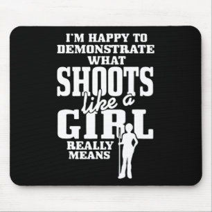 Shoots Like A Girl - Billiards Pool Shooter Mouse Pad