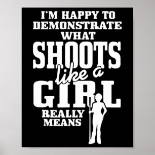 Shoots Like A Girl - Billiards Pool Shooter Poster