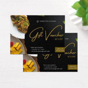 Shoowe Hotel Restaurant Gift Voucher Profile Card