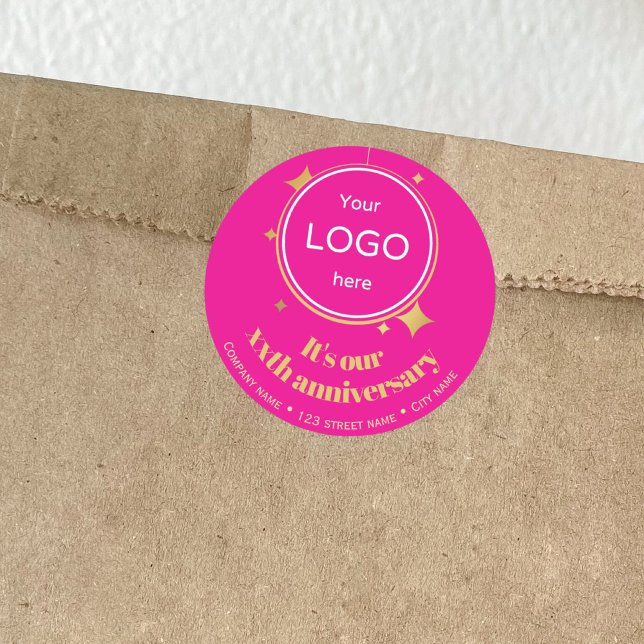 Shop 5th 10th 50th anniversary pink Sticker (Creator Uploaded)
