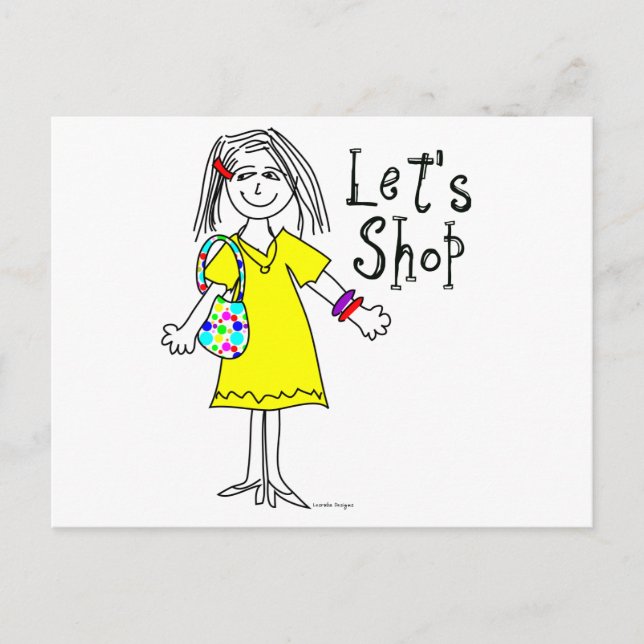 Shop-a-holic Postcard (Front)