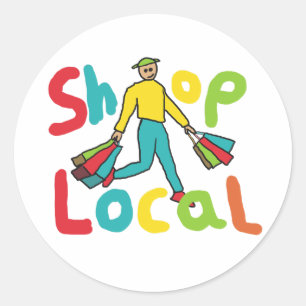 Shop Local Classic Round Sticker