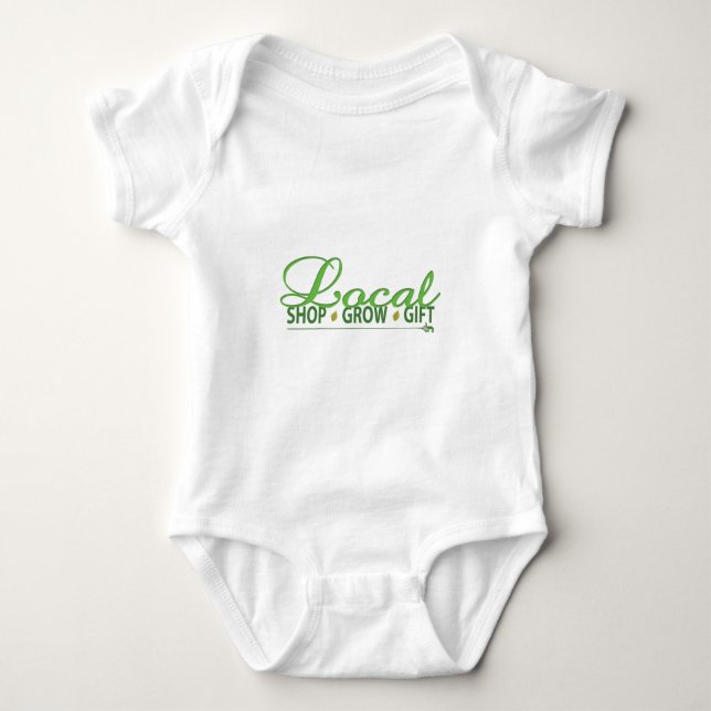 Shop Local, Grow Local, Gift Local Baby Bodysuit (Front)