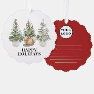 Shop Logo Christmas Gift tag  Tree Decoration Card