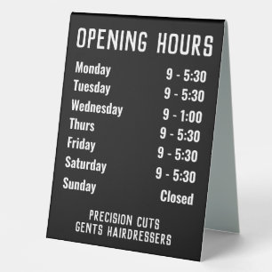 Shop Opening Hours