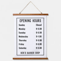 Shop Opening Hours or Opening Times