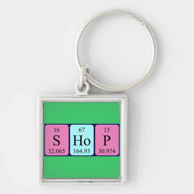 Shop periodic table keyring (Front)