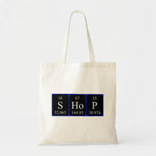 Shop periodic table word tote bag